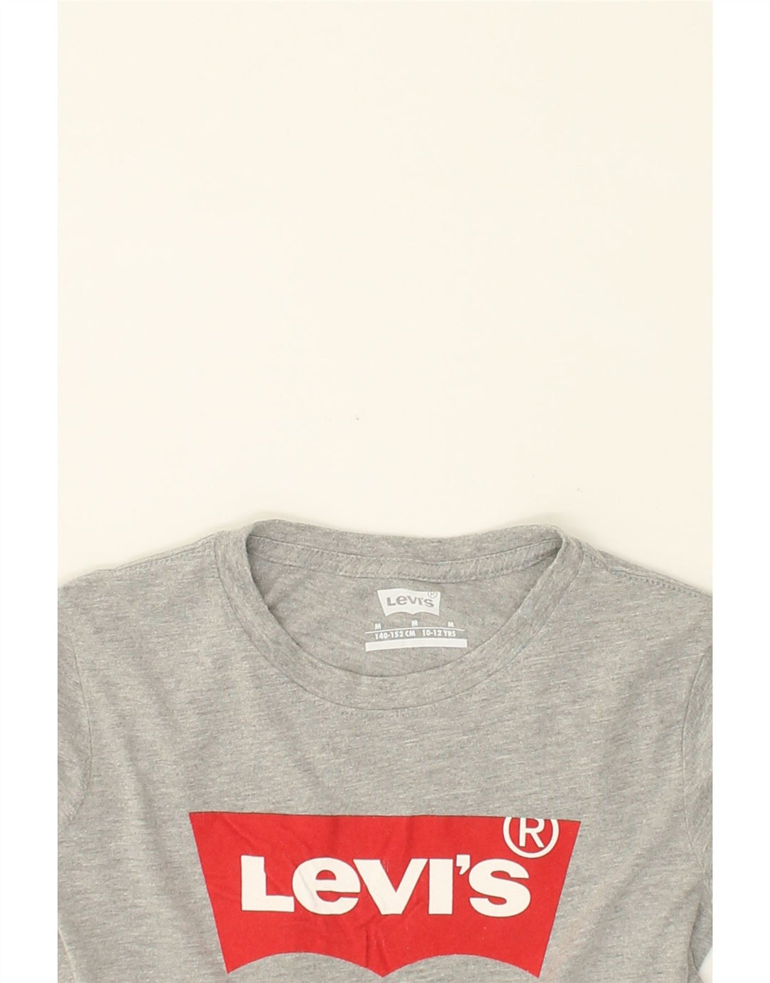 LEVI'S Boys Graphic Top Long Sleeve 10-11 Years Medium Grey Cotton | Vintage Levi's | Thrift | Second-Hand Levi's | Used Clothing | Messina Hembry 