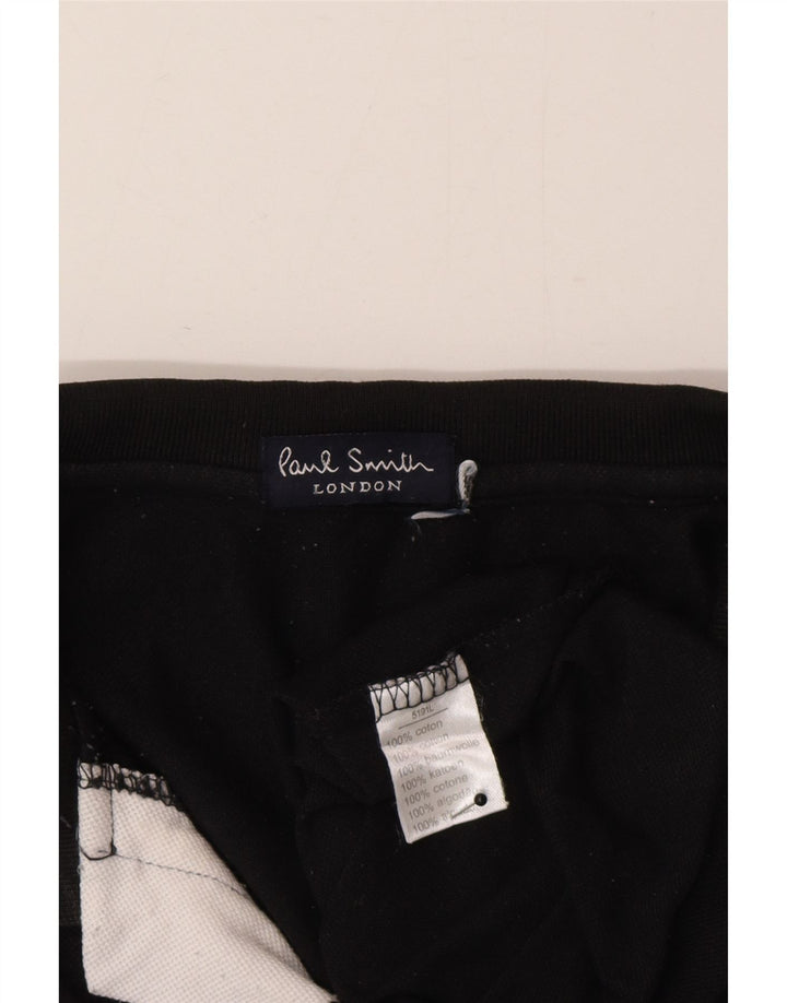 Camisa polo masculina Paul Smith grande algodão preto
