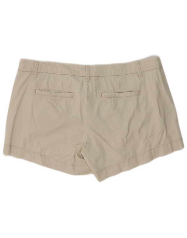 Shorts Chino Feminino Benetton UK 14 Grande W36 Algodão Bege