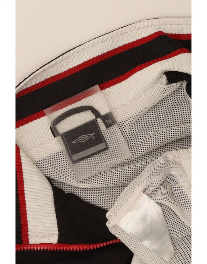Jaqueta masculina de agasalho da Umbro, poliéster colorblock preto médio