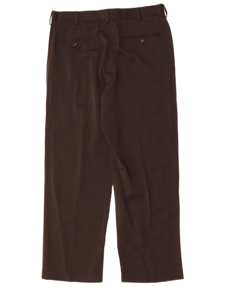 Calça chino reta masculina Izod W34 L29 poliéster preto