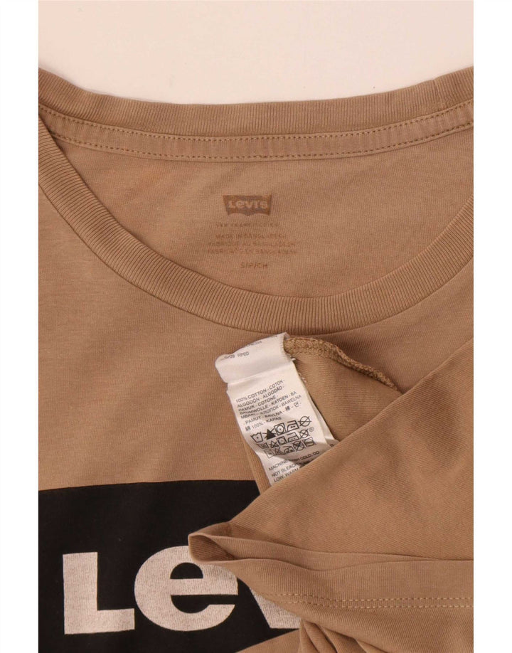Camiseta gráfica masculina Levi's Top pequeno algodão marrom