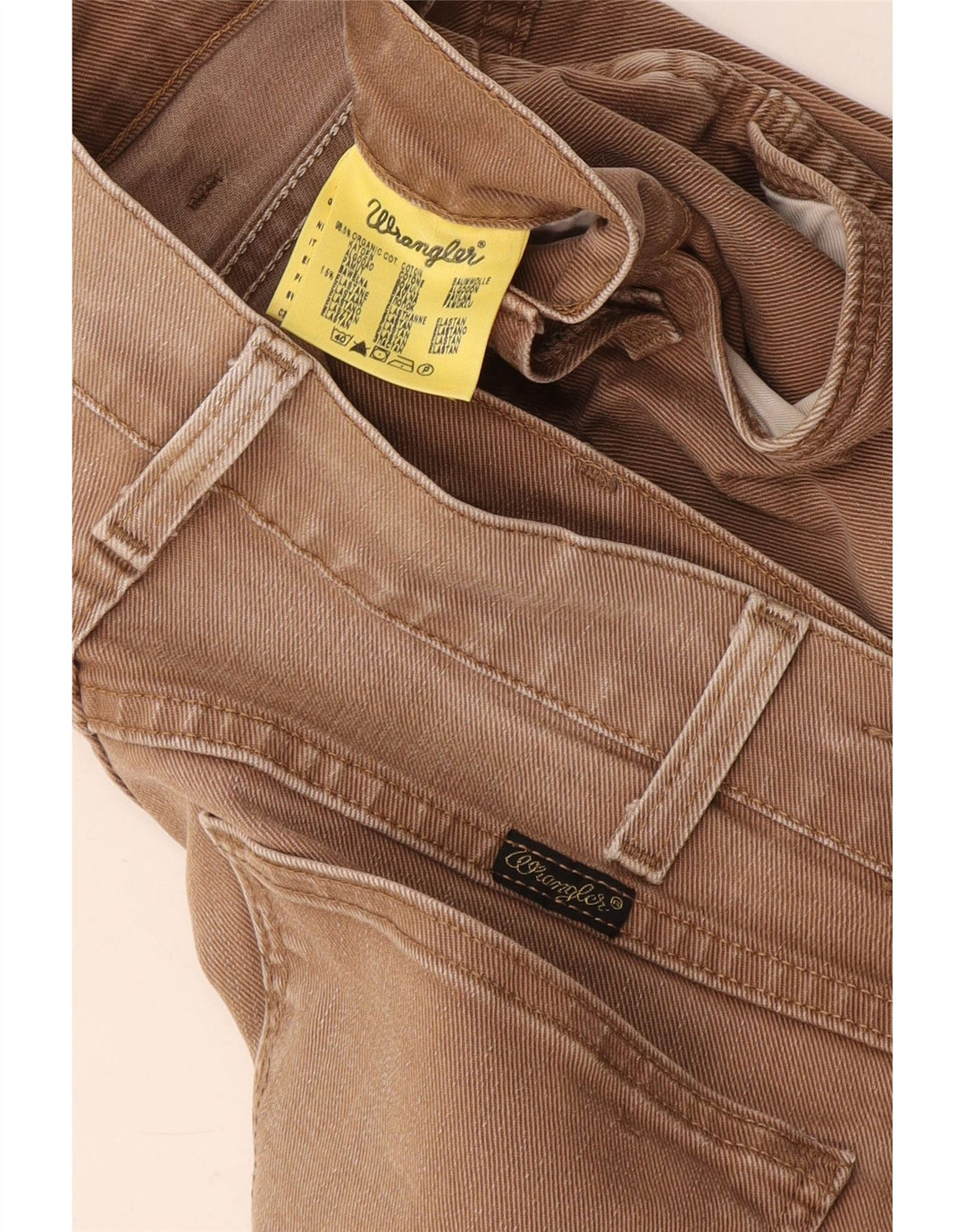 Wrangler Mens Jeans Slim W31 L34 Marrom Algodão