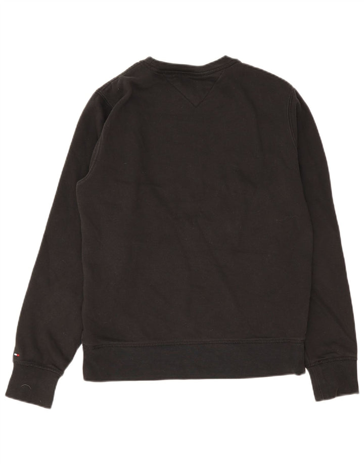 Tommy Hilfiger moletom gráfico masculino jumper pequeno preto