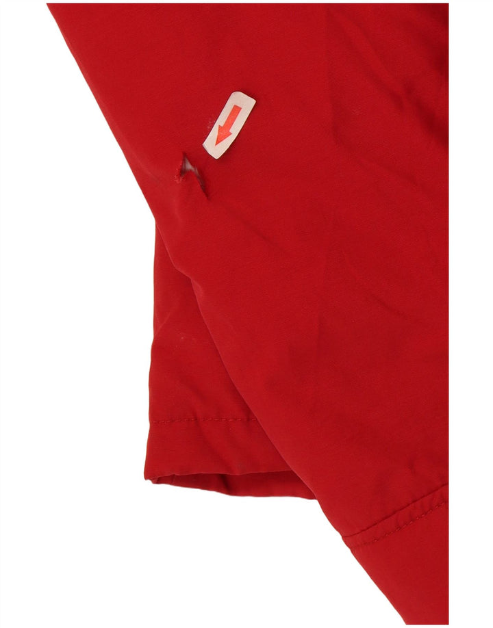 Jaqueta acolchoada com capuz feminino Rifle UK 14 algodão vermelho médio