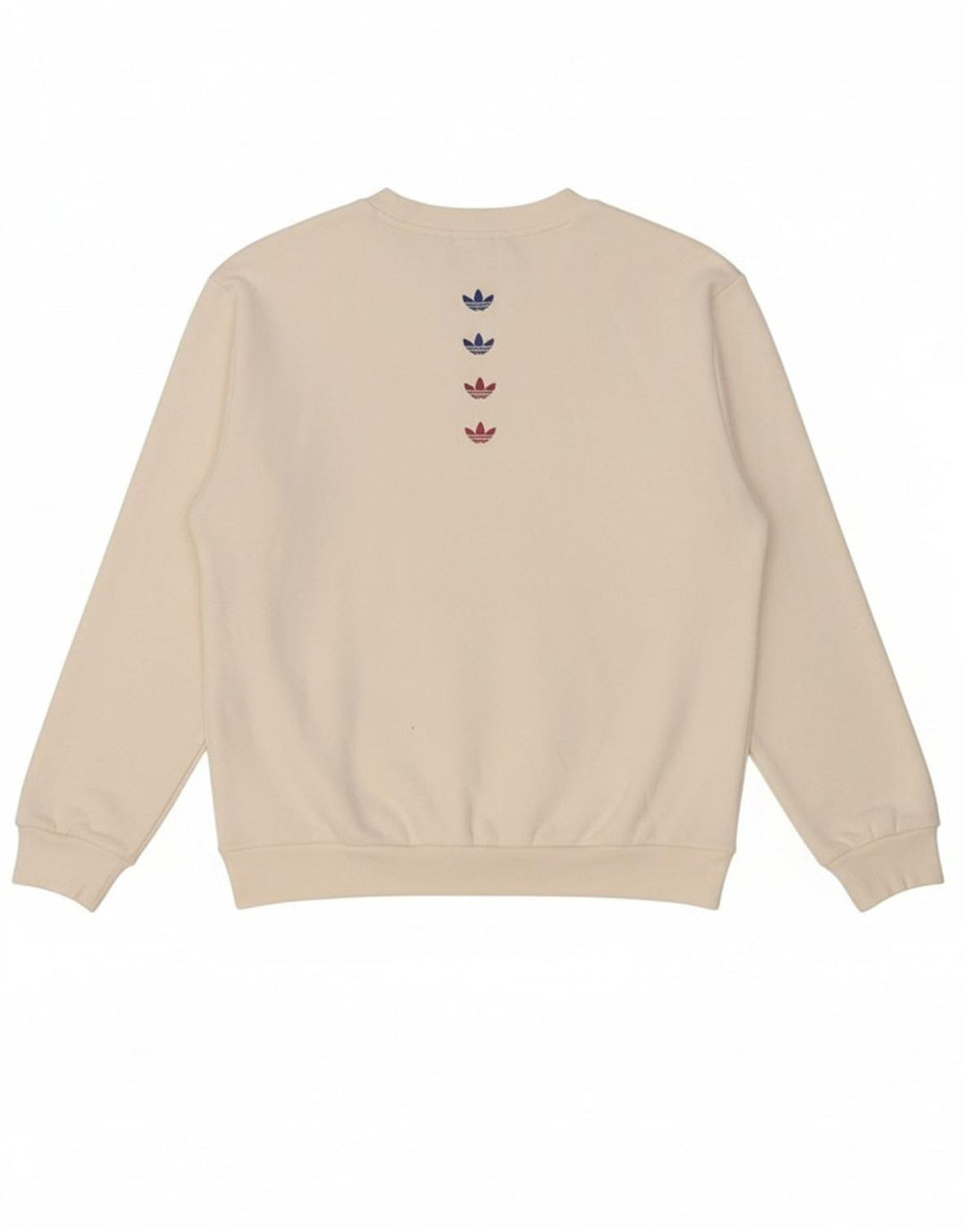 ADIDAS Womens Oversized Graphic Sweatshirt Jumper UK 6 XS Algodão Branco