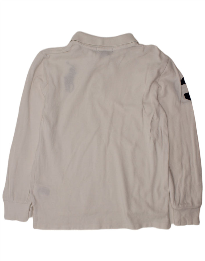 POLO RALPH LAUREN Camisa polo masculina gráfica 10-11 anos médio branco