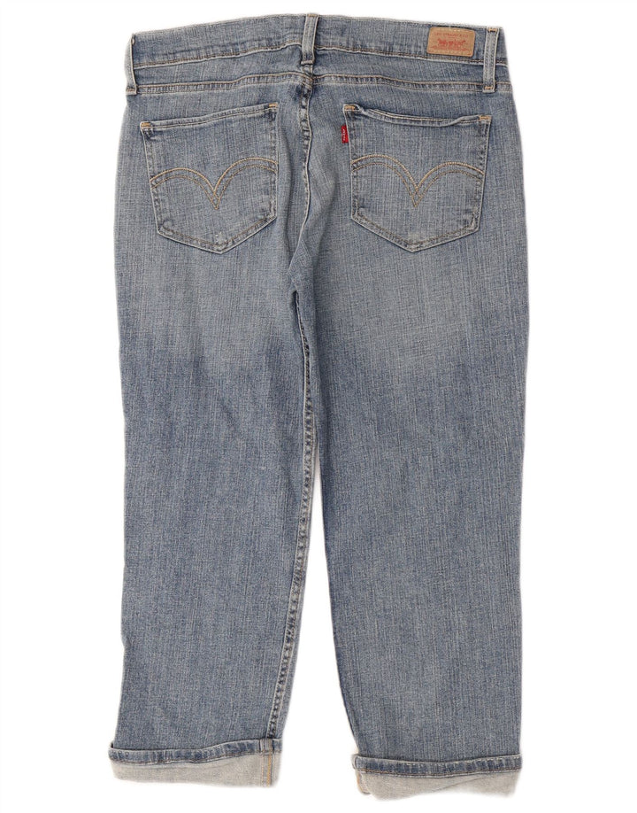 Calça jeans feminina Levi's 524 Super Low Capri W32 L23 Azul