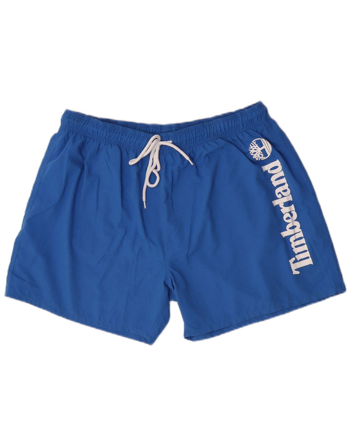Calções de banho masculinos Timberland Graphic grande azul poliéster