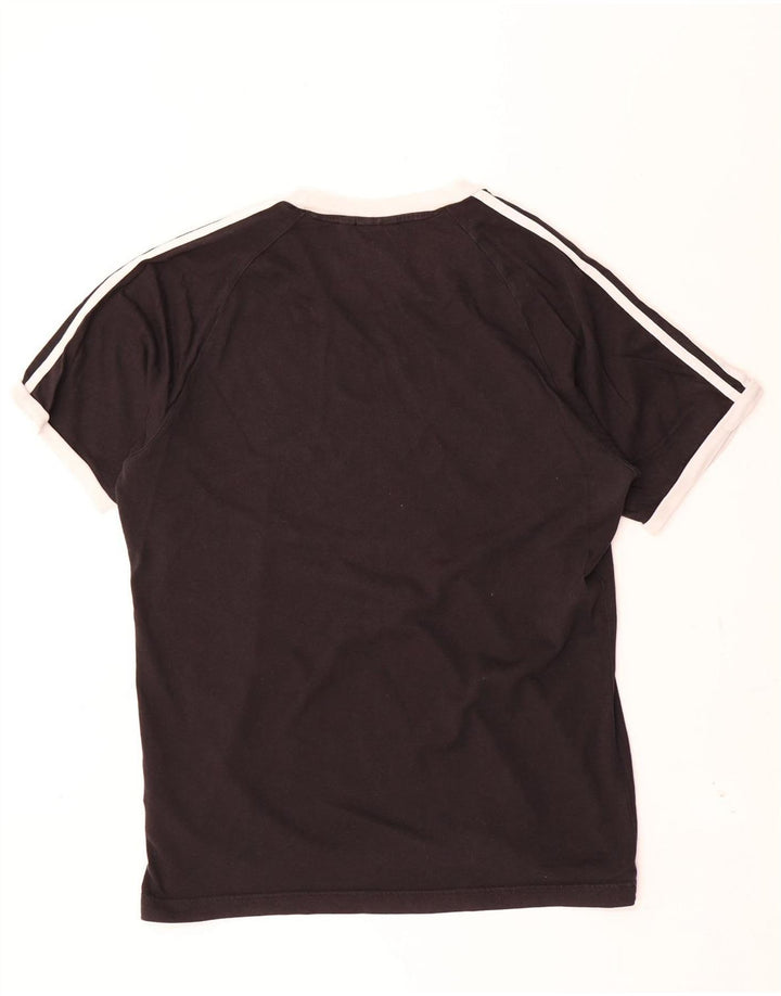 Adidas Mens Camiseta Top Médio Algodão Preto