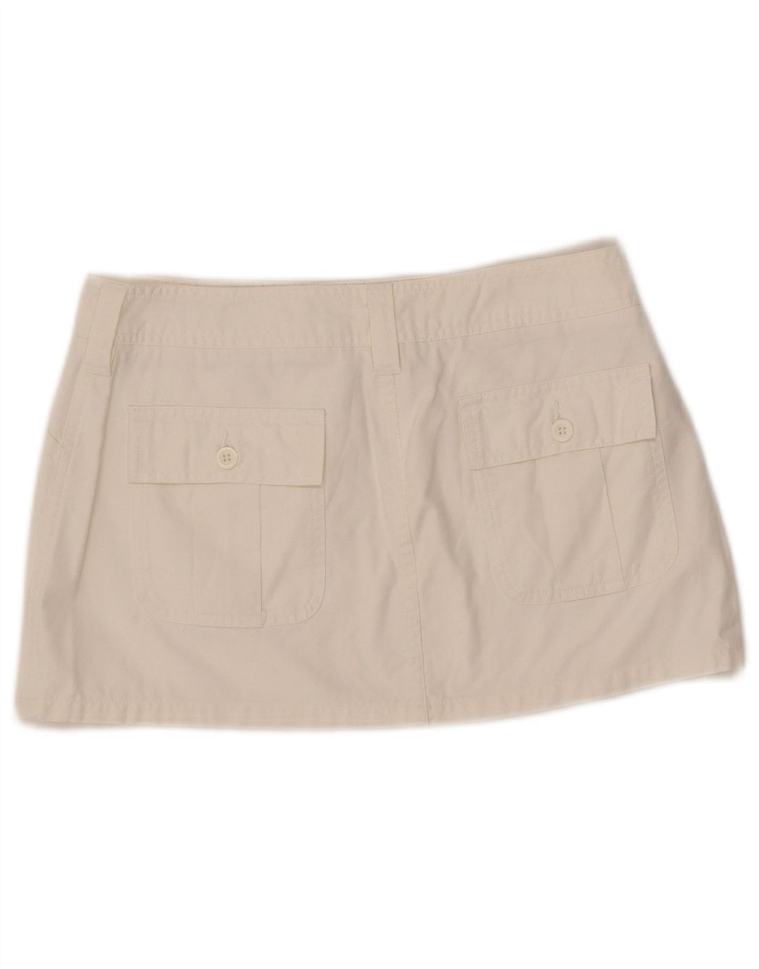 Mini saia feminina Benetton IT 42 médio W29 algodão branco