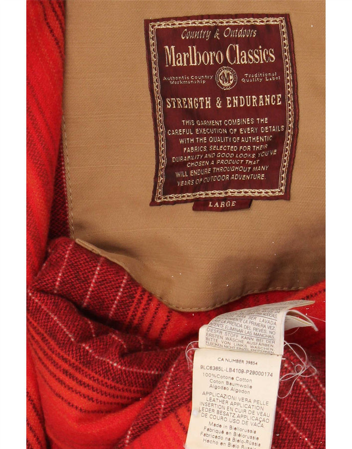 Jaqueta masculina de camurça Marlboro Classics Reino Unido 40 grande couro marrom