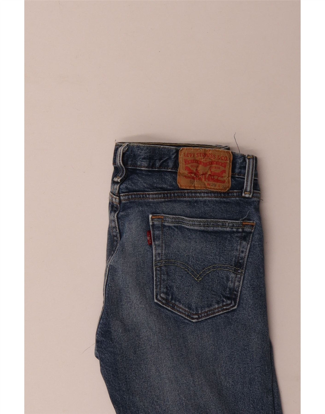 Calça jeans feminina Levi's 511 Distressed Slim W29 L32 azul algodão