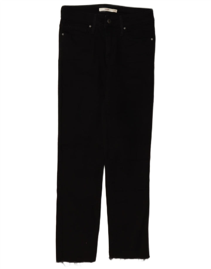 Calça jeans feminina Levi's 712 Slim W25 L27 algodão preto