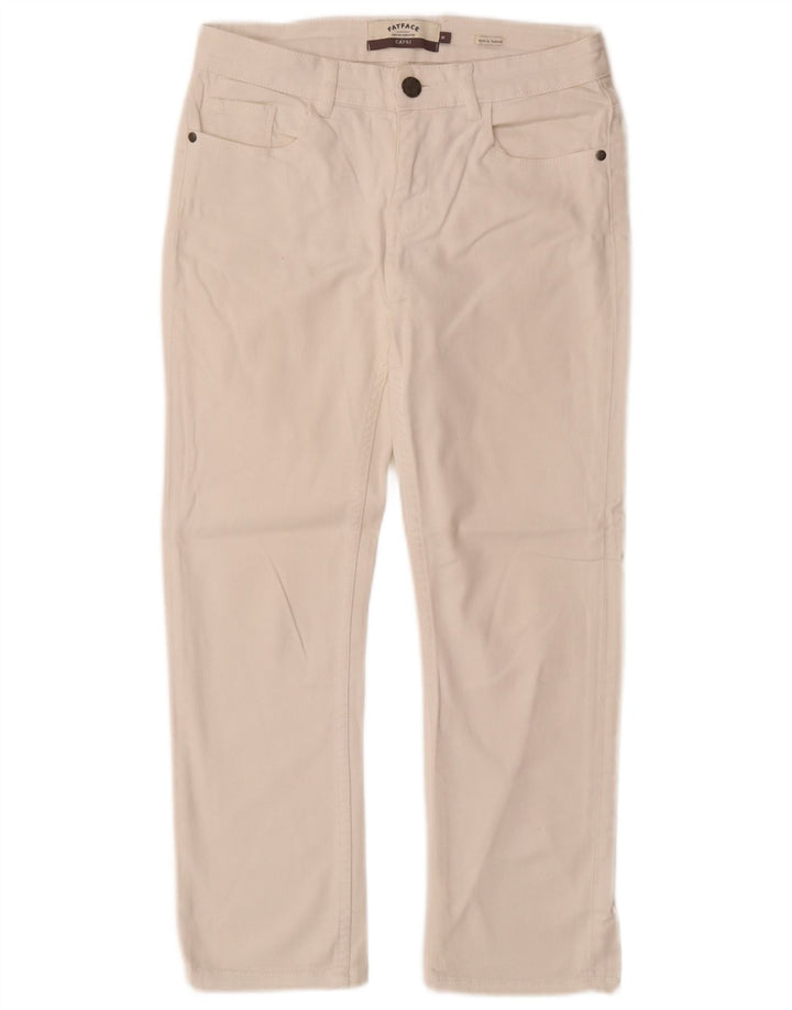Fat Face Womens Capri Jeans Reino Unido 8 Pequeno W26 L26 Algodão Branco