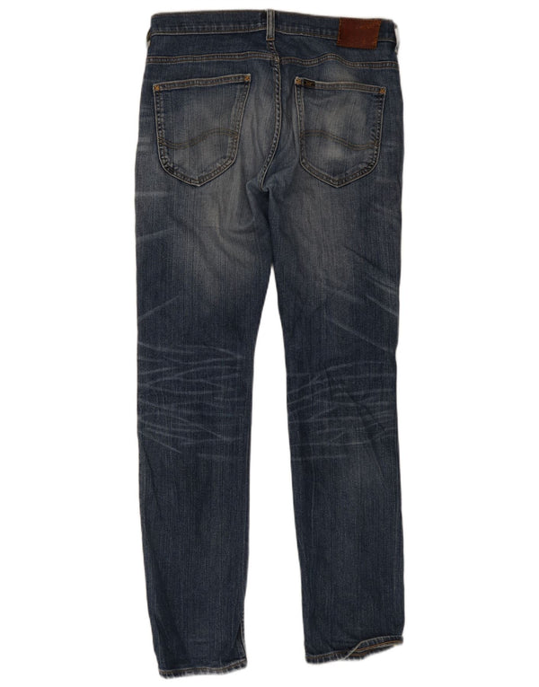 Lee Mens Powell Distressed Slim Jeans W32 L34 Azul Algodão