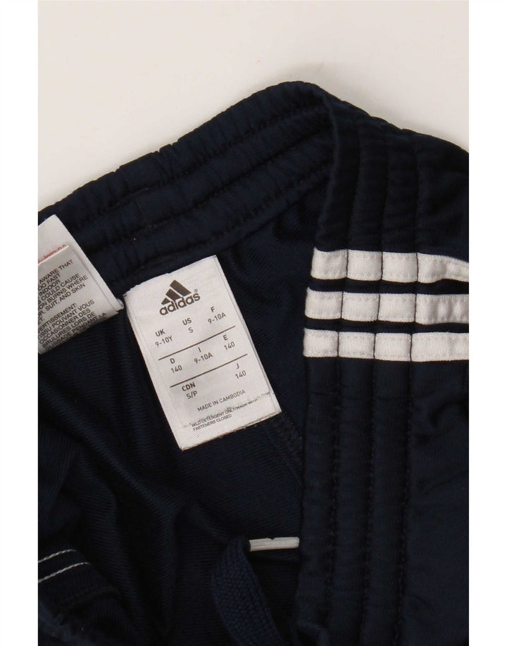 Calças de treino Adidas meninos 9-10 anos azul marinho poliéster