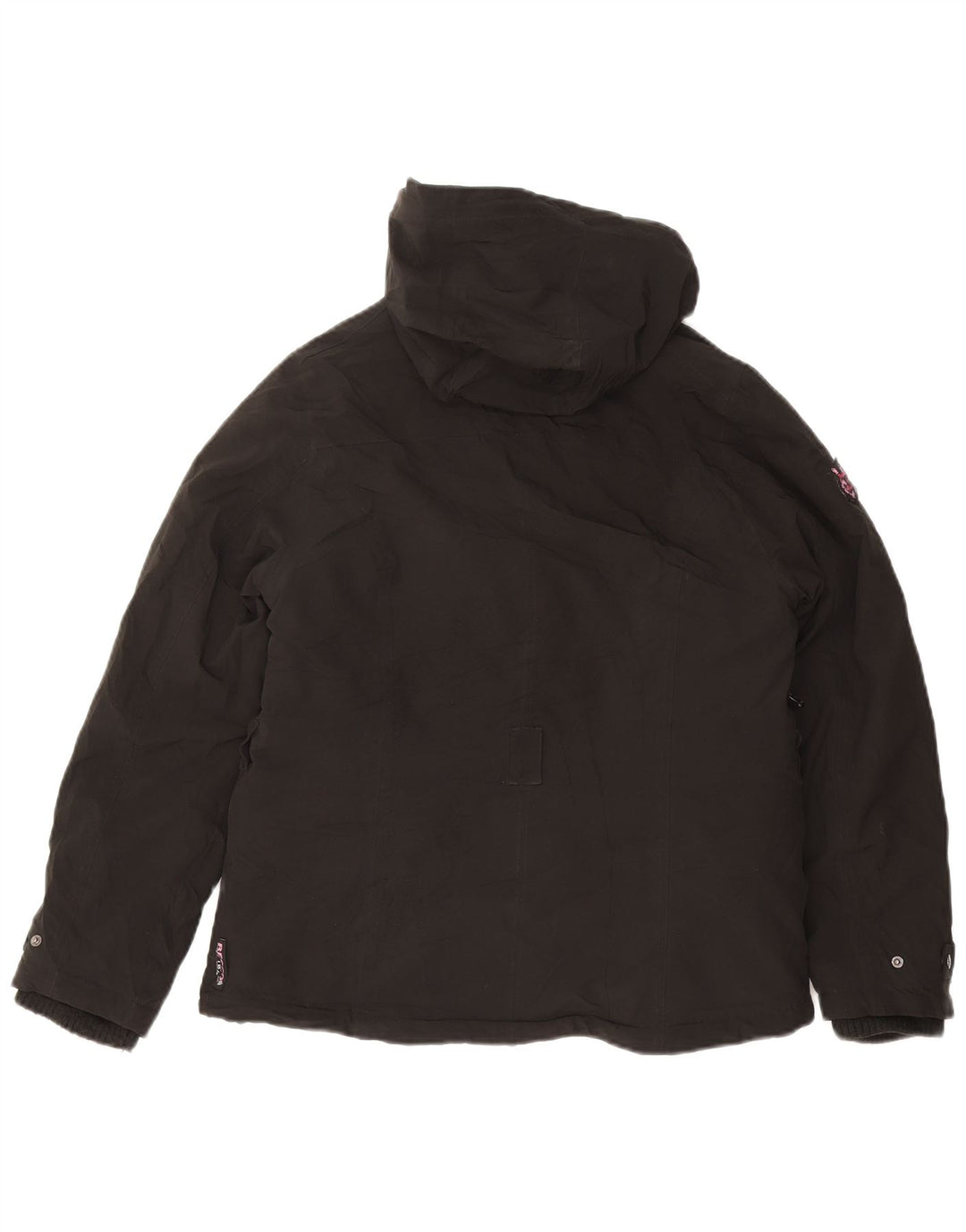 TCM Womens Hooded Windbreaker Jacket UK 10/12 Medium Black Polyester