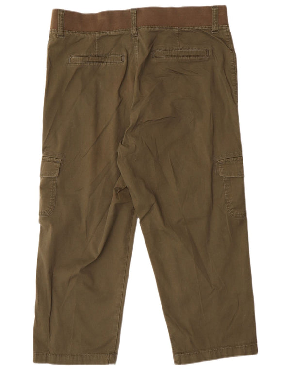 Lee Womens Relaxed Fit Cargo Trousers US 12 Large W32 L22 Khaki Cotton