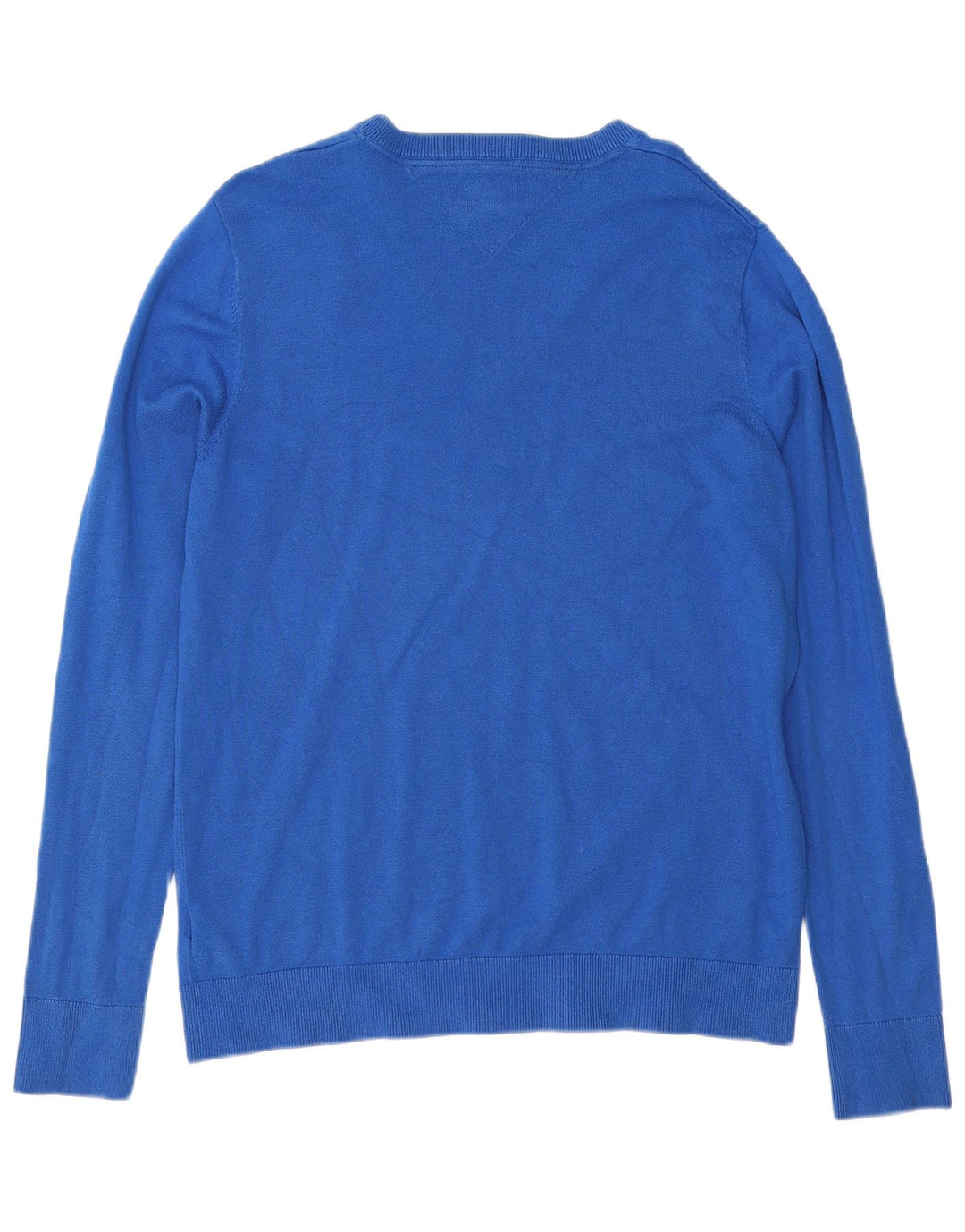 Suéter masculino TOMMY HILFIGER com decote em V XL azul algodão