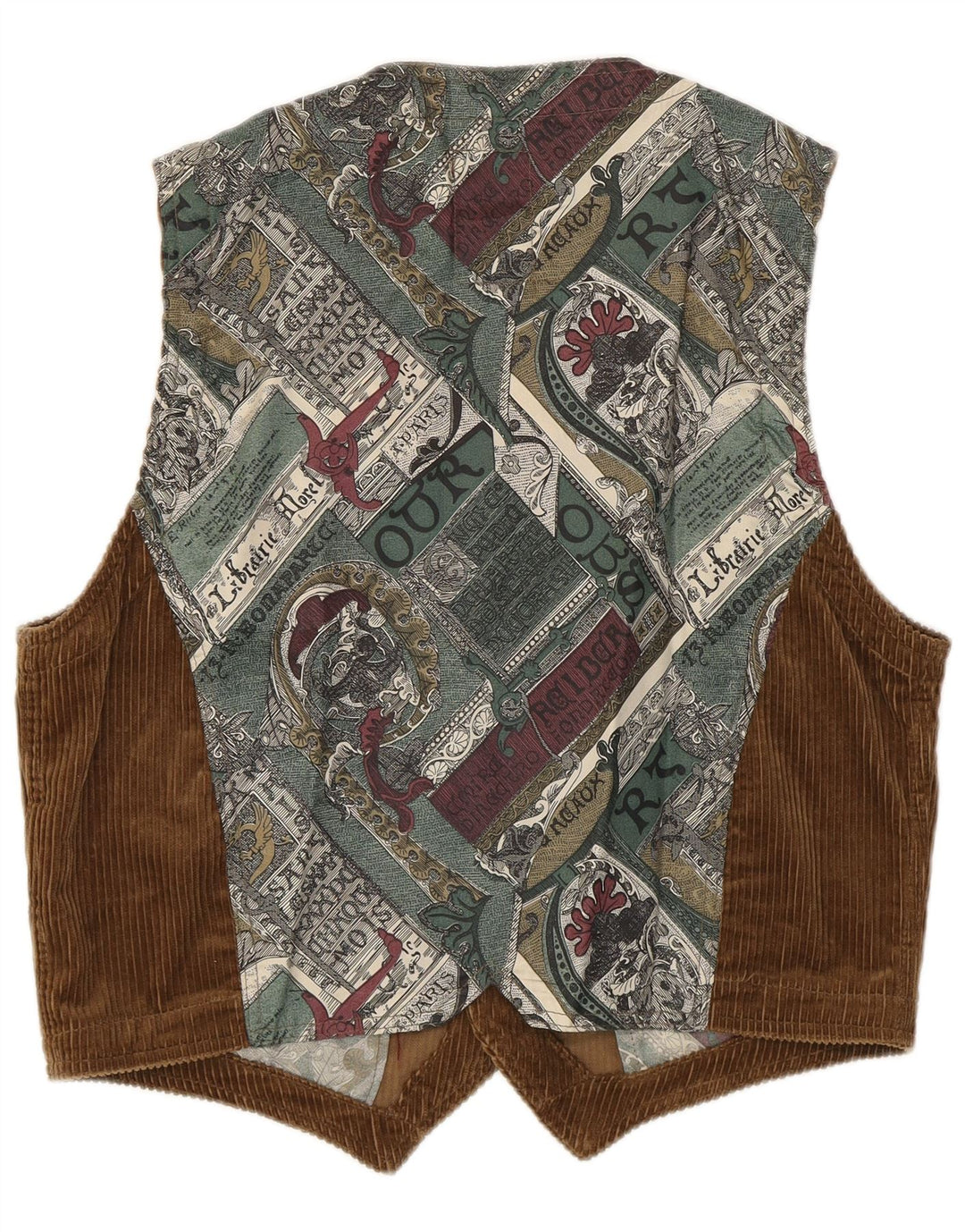 Colete masculino de veludo Fordocks grande marrom patchwork algodão