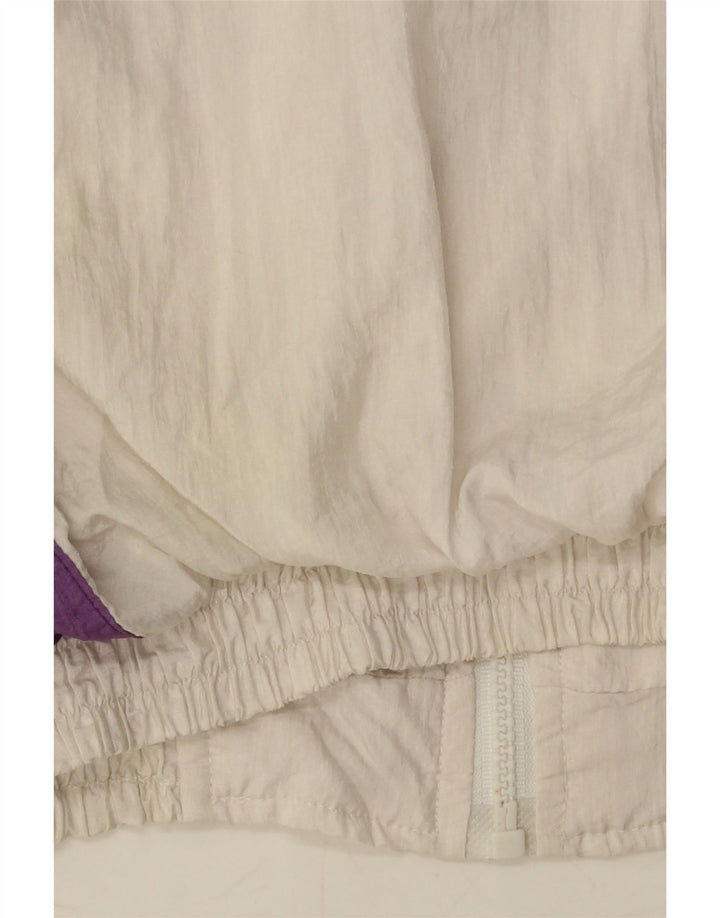 Jaqueta feminina VINTAGE de grandes dimensões para agasalho Reino Unido 10 pequena branca