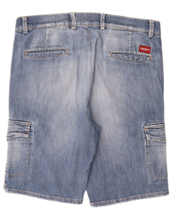 Shorts jeans cargo masculino CARRERA W34 grande algodão azul