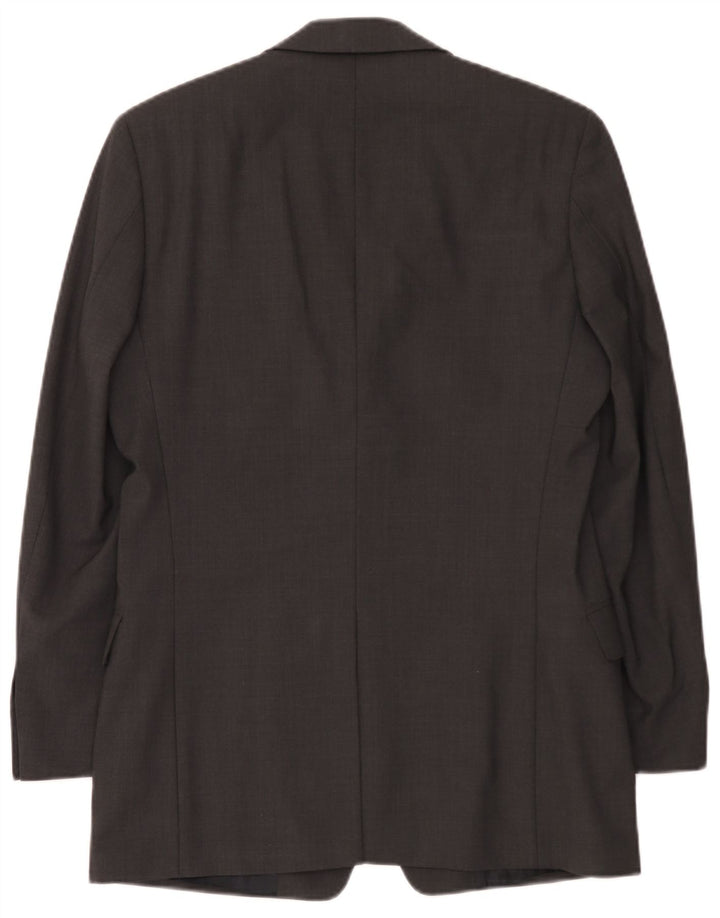 Jaqueta Blazer Masculina Hugo Boss com 3 Botões EU 44 XS Lã Virgem Cinza