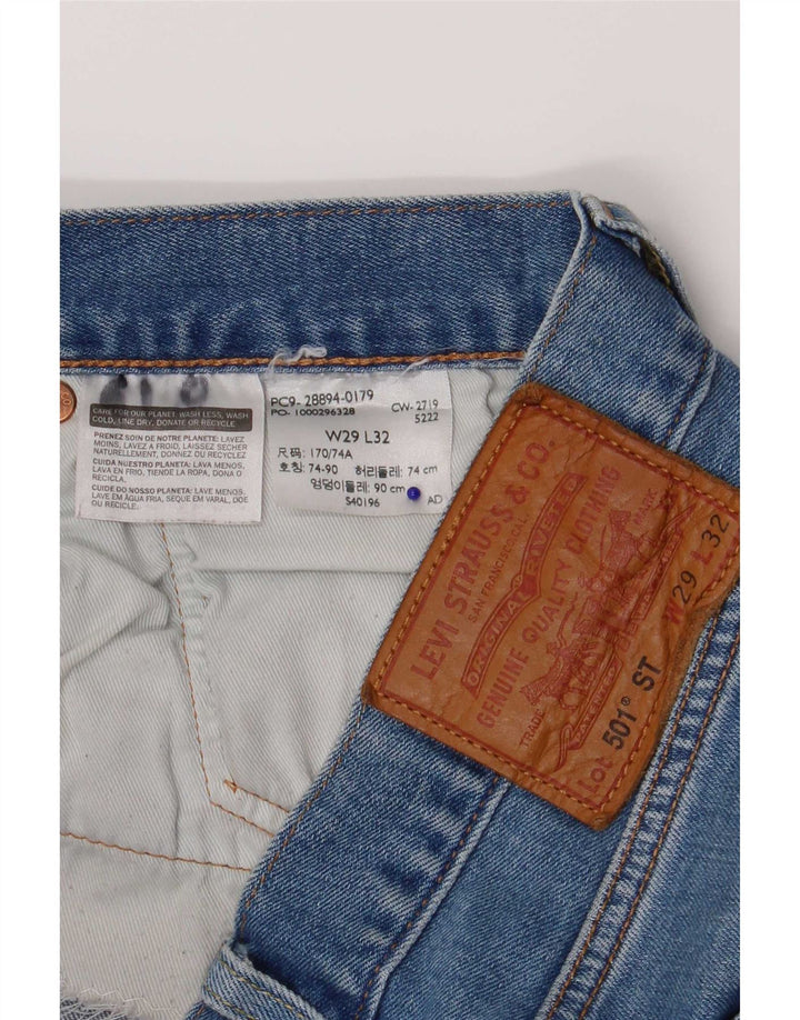 Calça jeans feminina Levi's 501 Straight W29 L32 azul
