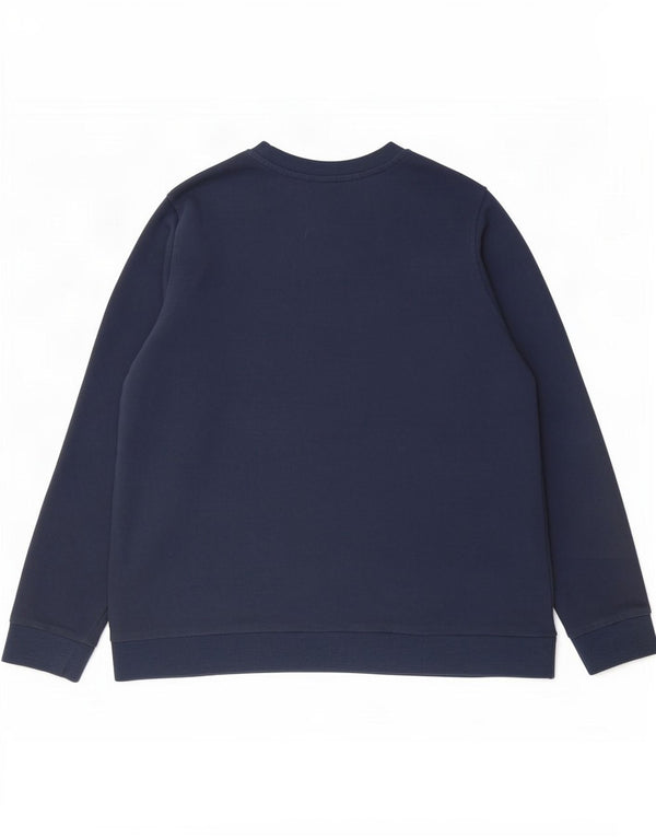 Suéter feminino Marks & Spencer UK 20 2XL algodão azul marinho