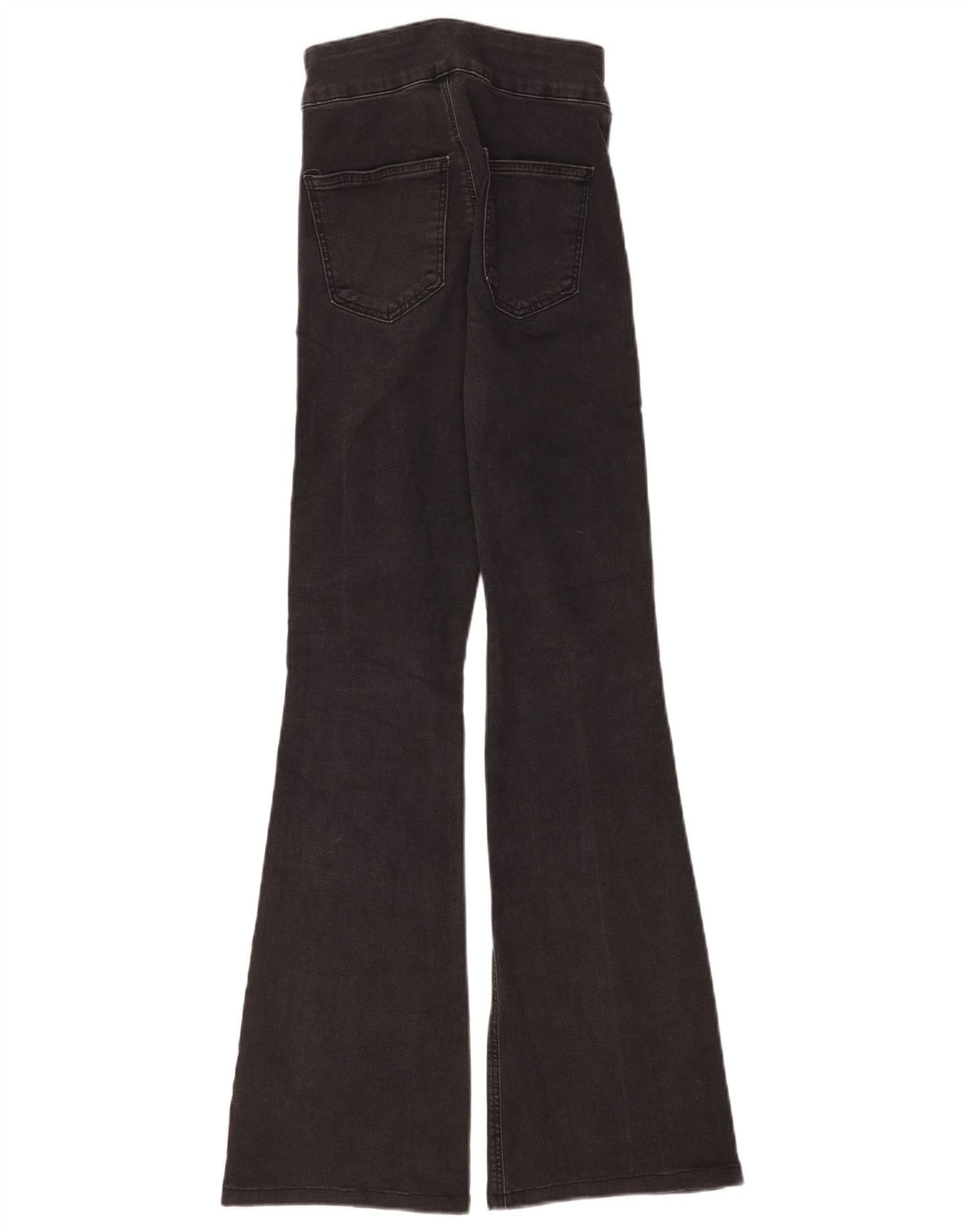 Jeans feminino Topshop com três listras largas W26 L29 algodão preto