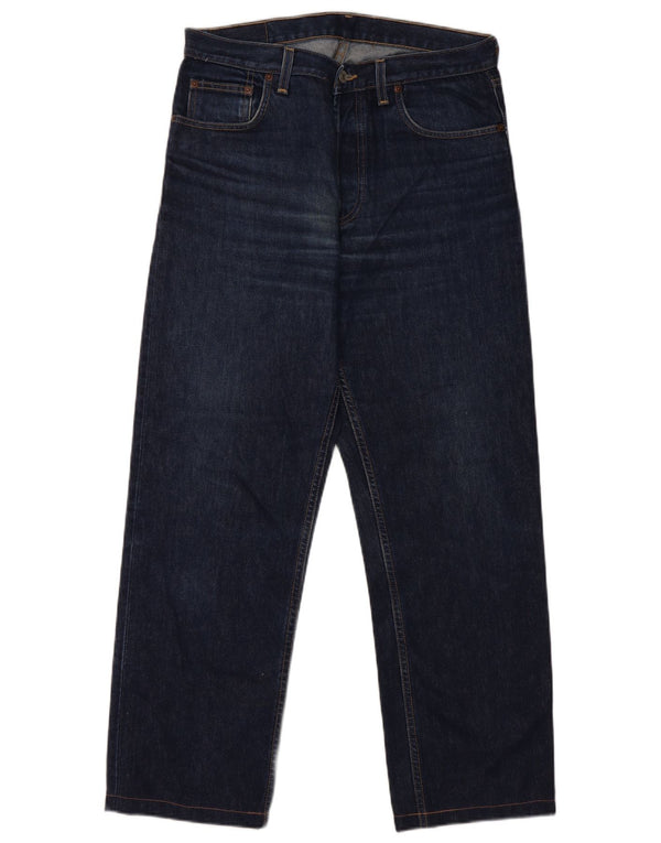 Rifle Mens Straight Jeans W33 L28 Azul Marinho Algodão