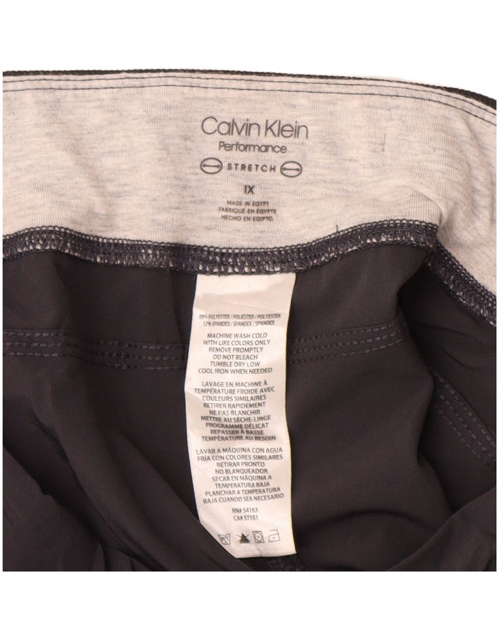 Calça de treino feminina Calvin Klein Capri UK 18 XL cinza poliéster