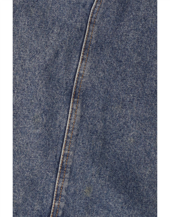 Saia jeans feminina Carrera Midi W30 algodão azul médio