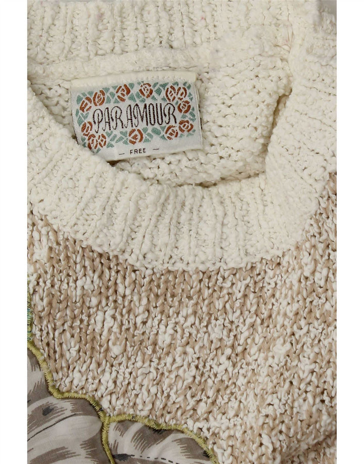 Suéter feminino Paramour com gola redonda, Reino Unido 16, grande, multicolorido, floral