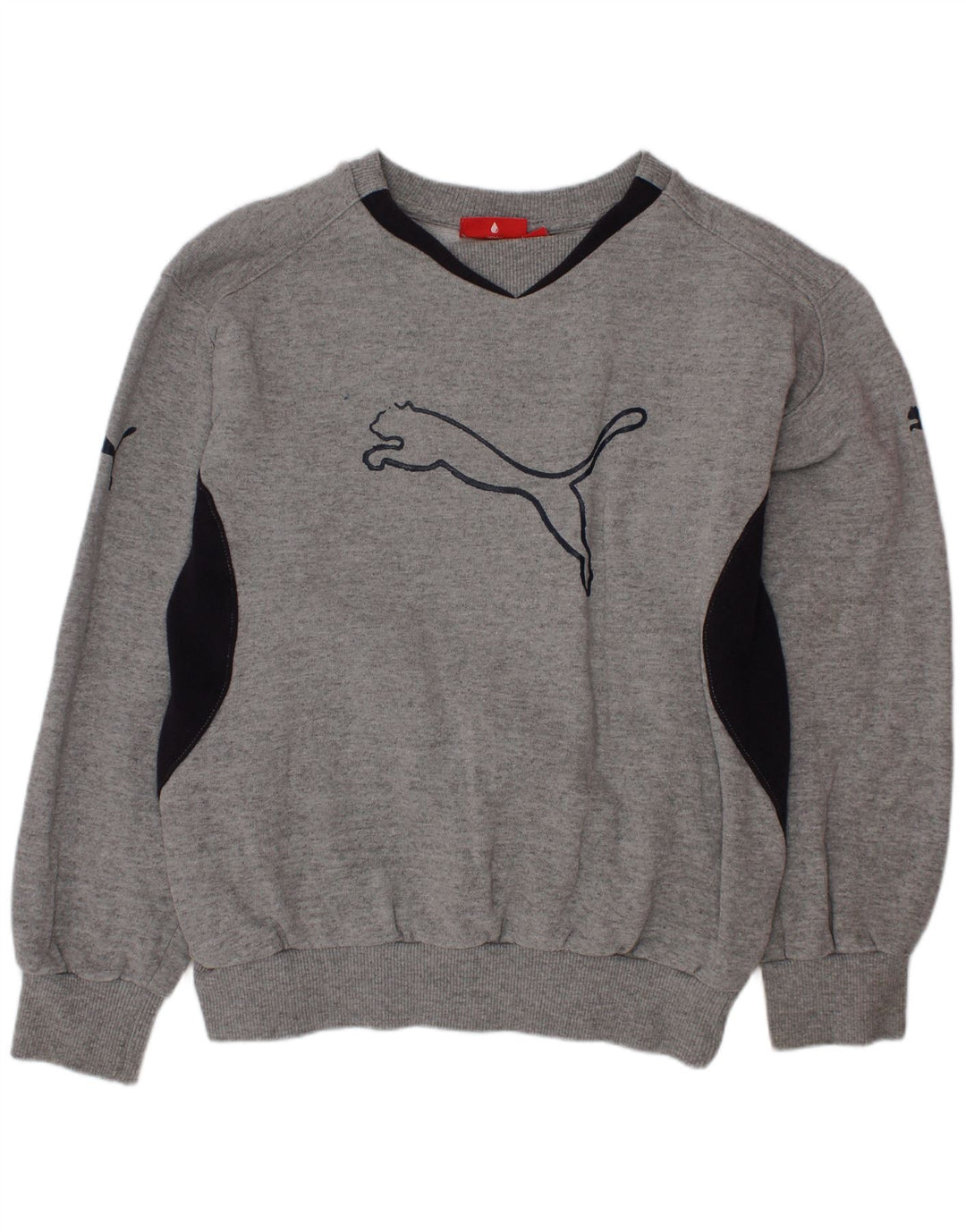 Moletom gráfico masculino NIKE Jumper 9-10 anos cinza colorblock algodão