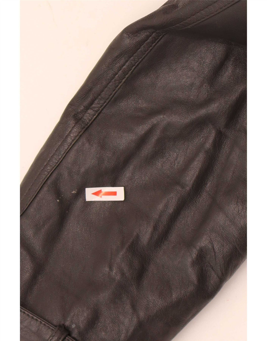 Jaqueta de couro masculina vintage UK 36 pequena cinza