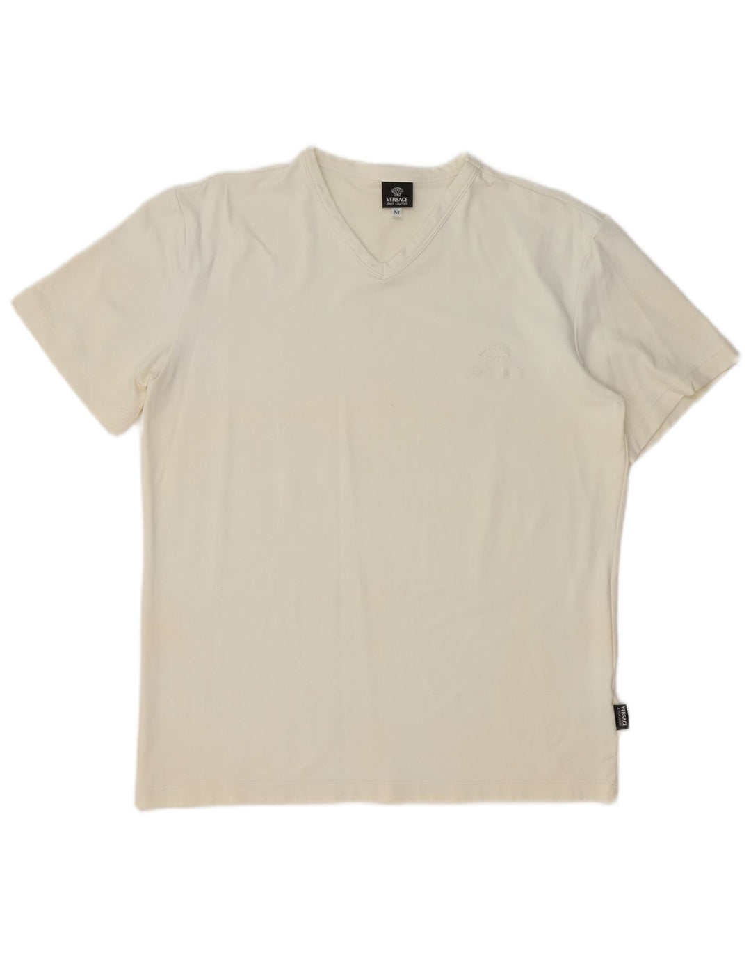 Camiseta masculina Versace Ittierre Top médio branco poliamida