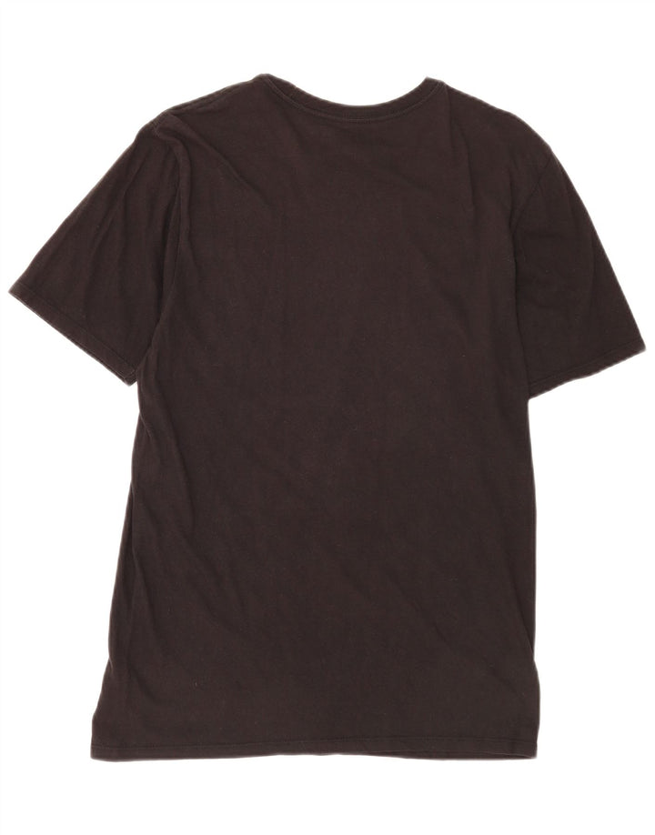 Camiseta gráfica masculina Hurley Top médio algodão preto
