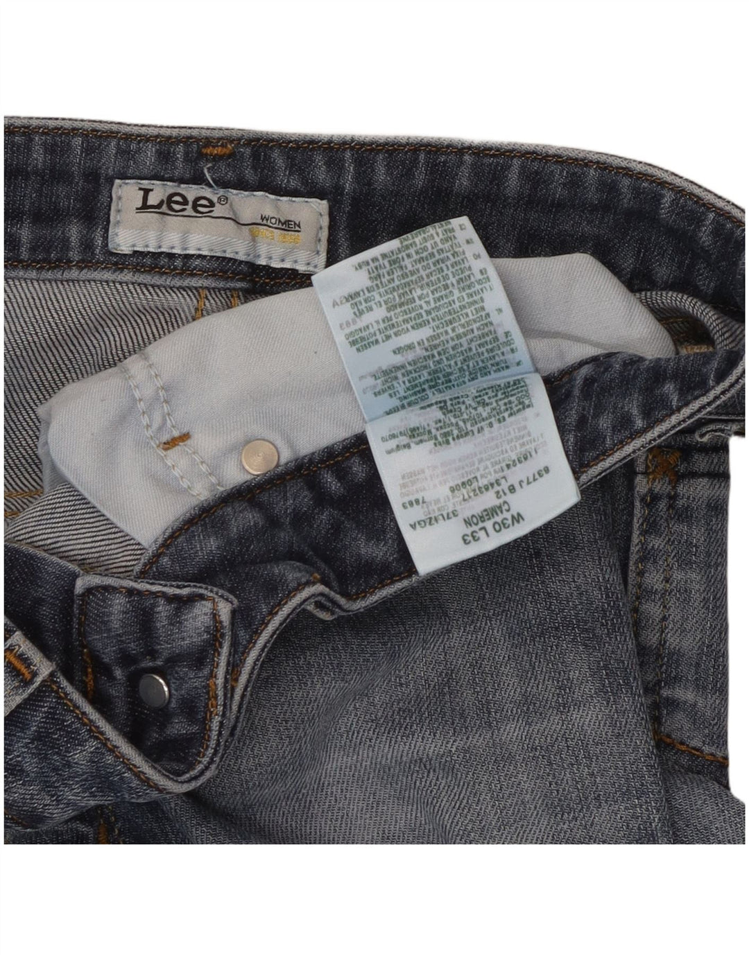 Lee Womens Cameron Straight Jeans W30 L28 Azul Algodão