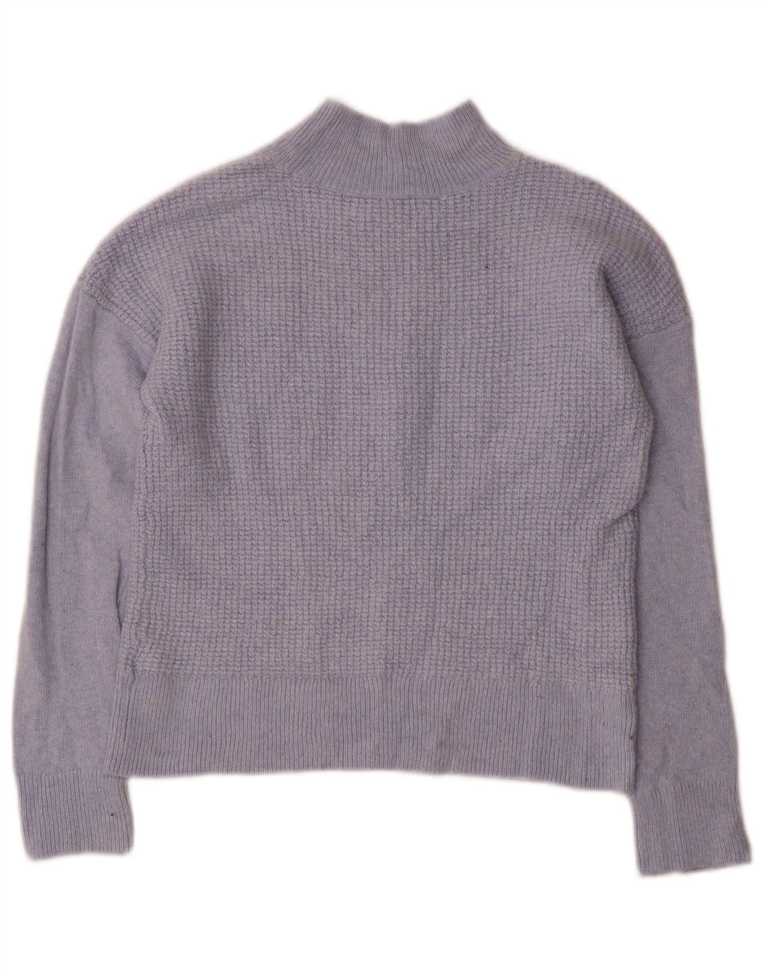 Suéter feminino Hobbs com gola tartaruga e gola alta Reino Unido 12 viscose azul médio