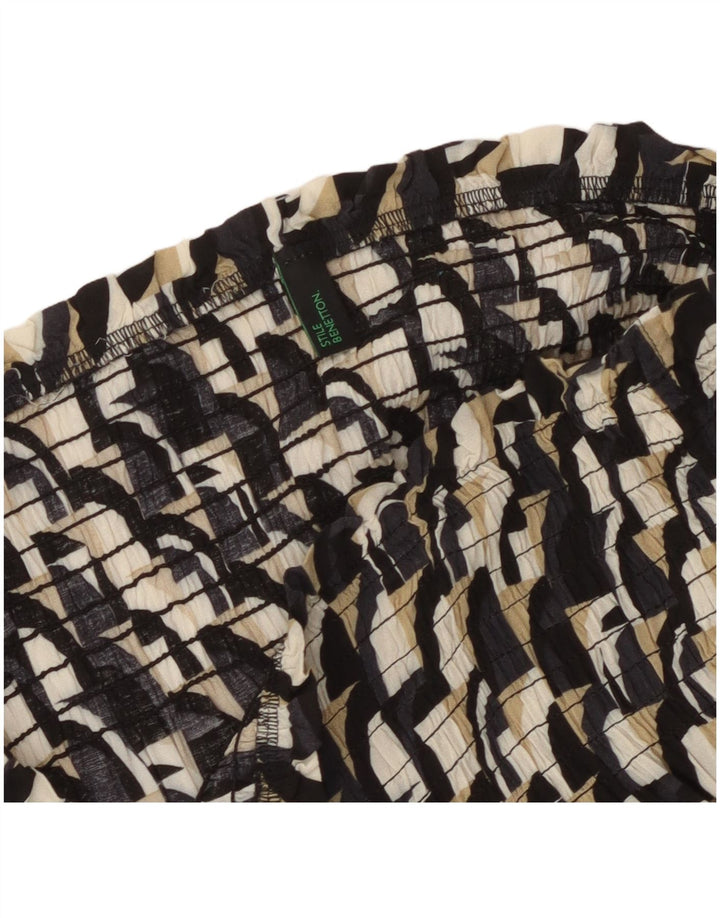 Top sem alças feminino Benetton UK 8 pequeno geométrico multicolorido