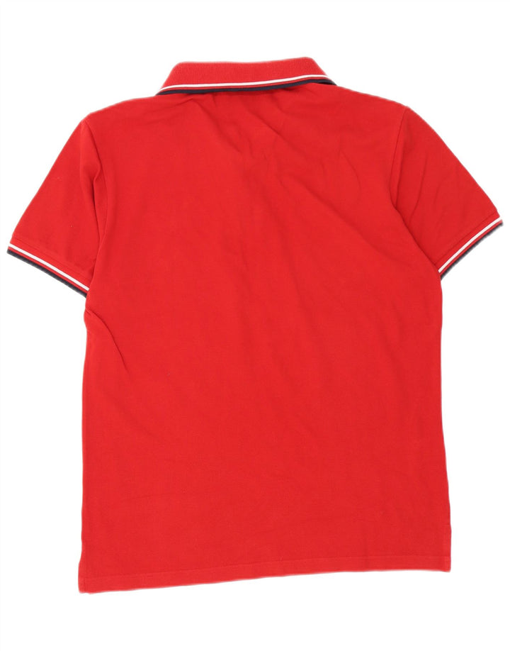 Camisa polo masculina Fred Perry de algodão listrado vermelho médio