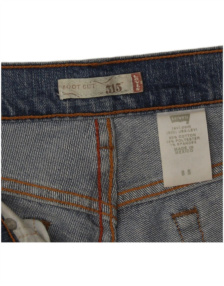 Calça jeans feminina Levi's 515 Bootcut US 8 médio W32 L30 azul algodão