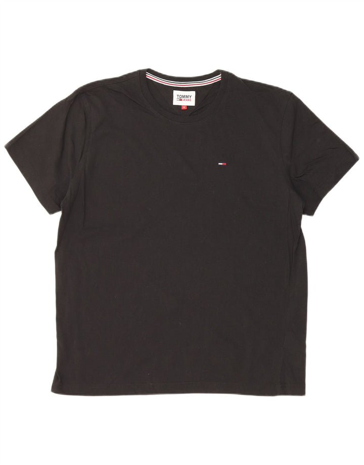 Camiseta masculina Tommy Hilfiger Top médio algodão preto