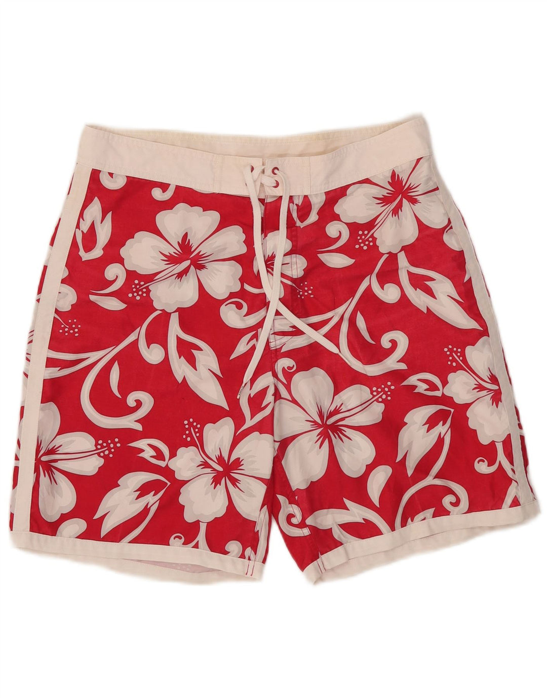 Shorts de natação masculino Sundek grande poliéster floral vermelho