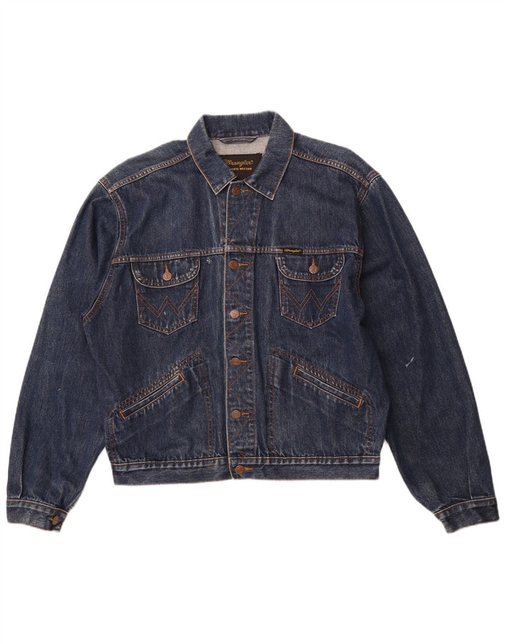 Jaqueta jeans masculina WRANGLER Reino Unido 40 grande algodão azul marinho