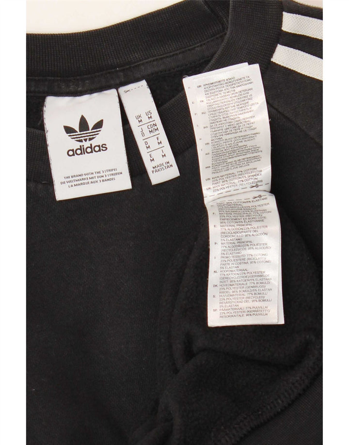 Adidas Mens Moletom Jumper Médio Algodão Preto