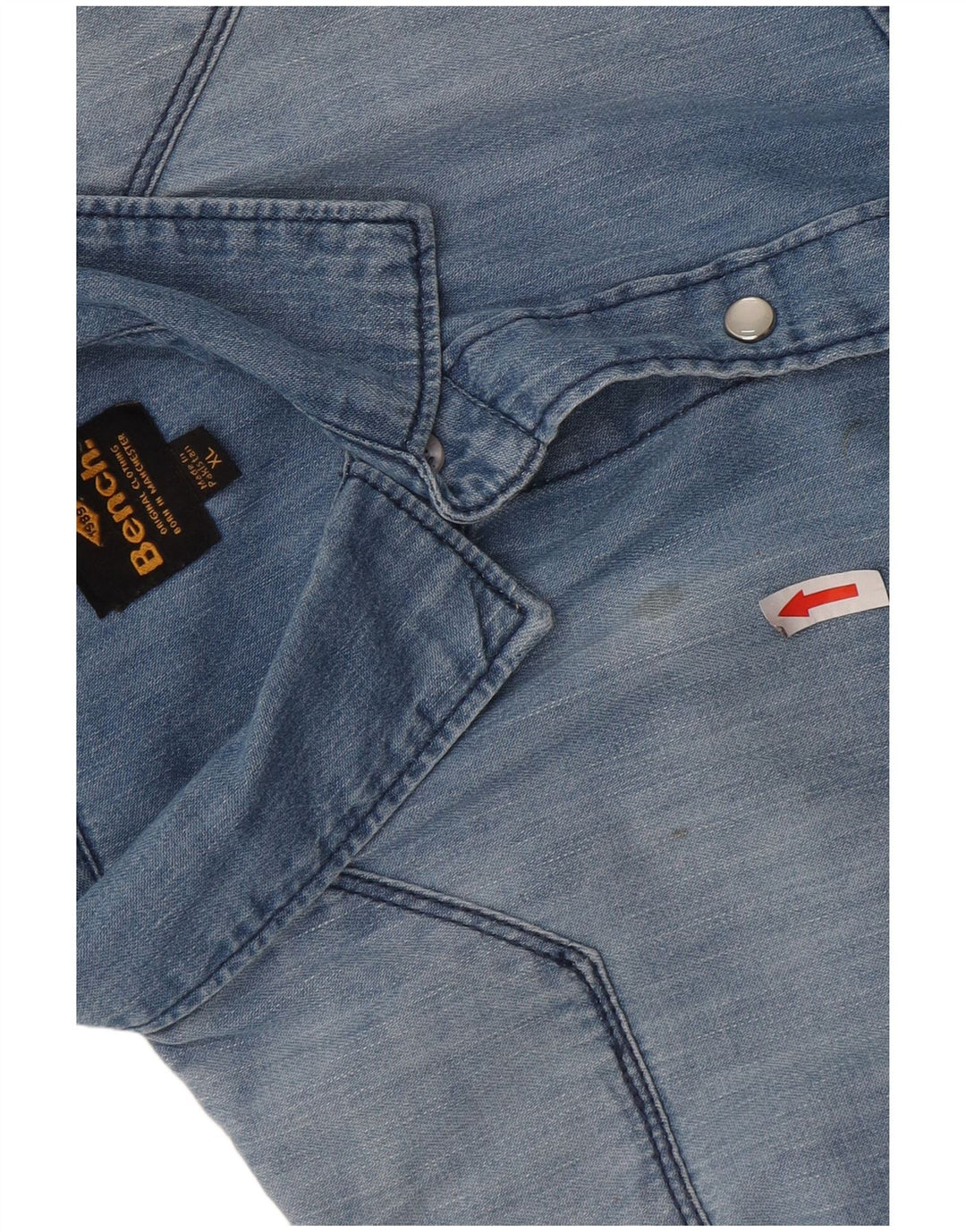 Camisa jeans masculina Bench XL algodão azul