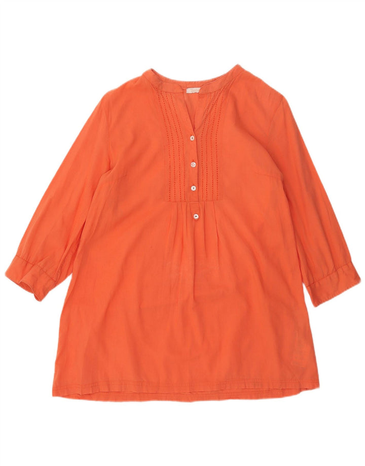 Túnica feminina Timberland manga 3/4 Reino Unido 14 algodão laranja médio